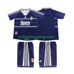 Fotbollströja Real Madrid 1998 Retro Barn Bortaställ 1999 Kort ärm