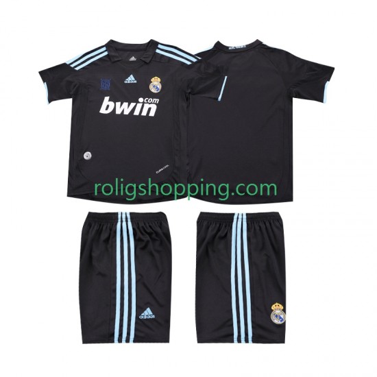 Fotbollströja Real Madrid 2009 Retro Barn Bortaställ 2010 Kort ärm