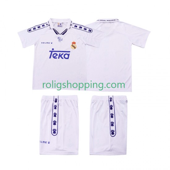 Fotbollströja Real Madrid 1996 Retro Barn Hemmaställ 1994 Kort ärm