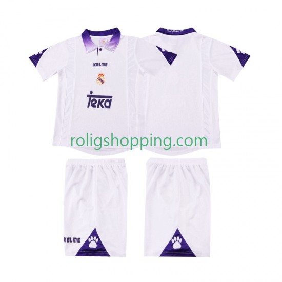 Fotbollströja Real Madrid 1997 1998 Retro Barn Hemmaställ Kort ärm