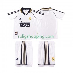 Fotbollströja Real Madrid 1998 2000 Retro Barn Hemmaställ Kort ärm