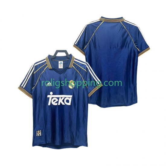 Fotbollströja Real Madrid 1998 2000 Retro Män Tredjeställ Kort ärm