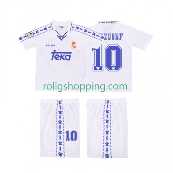 Fotbollströja Real Madrid SEEDORF 10 1996 1997 Retro Barn Hemmaställ Kort ärm