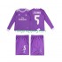 Fotbollströja Real Madrid ZIDANE 5 2016 Retro Barn Bortaställ Lång ärm