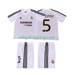 Fotbollströja Real Madrid ZIDANE 5 20025 Retro Barn Hemmaställ 2004 Kort ärm