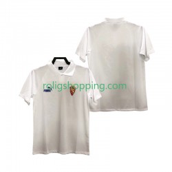 Fotbollströja Real Zaragoza 1995 Retro Män Hemmaställ Kort ärm