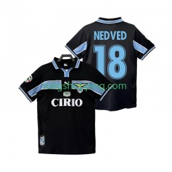 Fotbollströja SS Lazio NEDVED 18 1998 Retro Män Bortaställ 1999 Kort ärm
