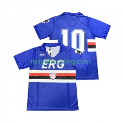 Fotbollströja Sampdoria 10 1990 1991 Retro Män Hemmaställ Kort ärm