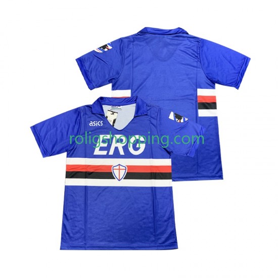 Fotbollströja Sampdoria 1990 1991 Retro Män Hemmaställ Kort ärm