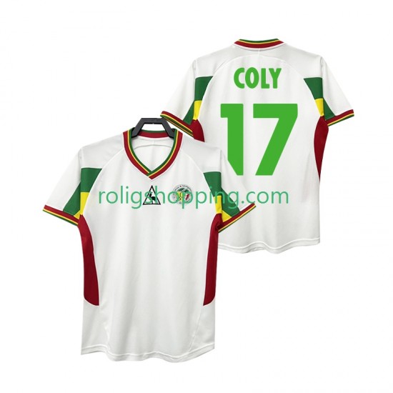 Fotbollströja Senegal COLY 17 2002 Retro Män Hemmaställ Kort ärm
