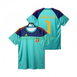 Fotbollströja Spanien Casillas 1 Målvakt Retro Män Hemmaställ 2010 Kort ärm