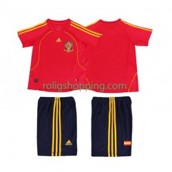 Fotbollströja Spanien Retro Barn Hemmaställ 2008 Kort ärm