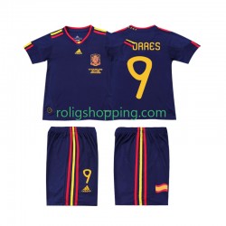 Fotbollströja Spanien TORRES 9 Retro Barn Bortaställ 2010 Kort ärm