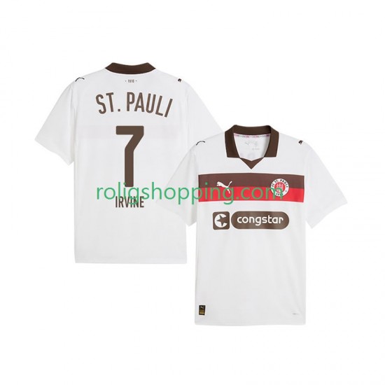 Fotbollströja St. Pauli Jackson Irvine 7 Män Bortaställ 2025-2026 Kort ärm