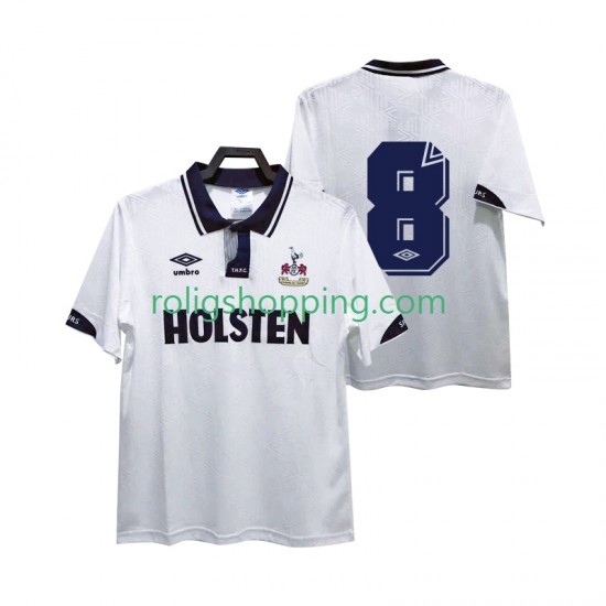 Fotbollströja Tottenham Hotspur 8 1991 1993 Retro Män Hemmaställ Kort ärm
