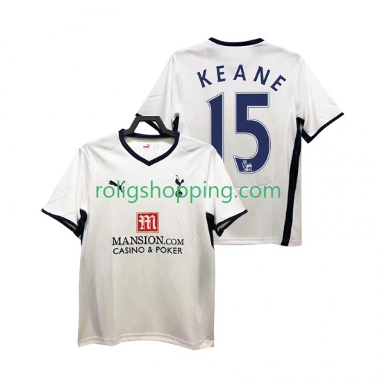 Fotbollströja Tottenham Hotspur Keane 15 2009 Retro Män Hemmaställ 2008 Kort ärm