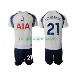 Fotbollströja Tottenham Hotspur Kulusevski 21 Barn Hemmaställ 2025-2026 Kort ärm