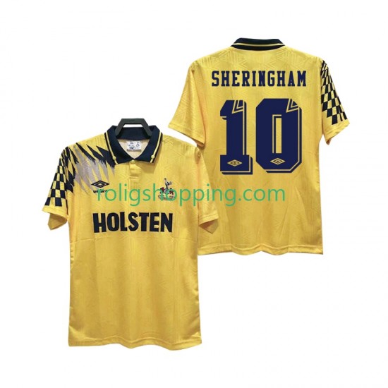 Fotbollströja Tottenham Hotspur SHERINGHAM 10 1992 Retro Män Bortaställ 1994 Kort ärm