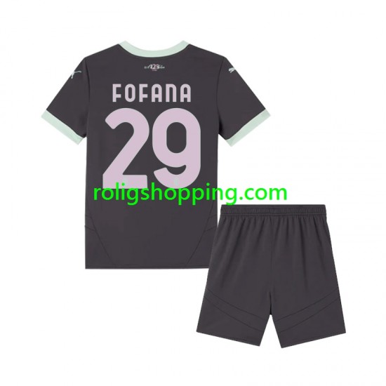 Fotbollströja AC Milan Fofana 29 Barn Tredjeställ 2024-2025 Kort ärm