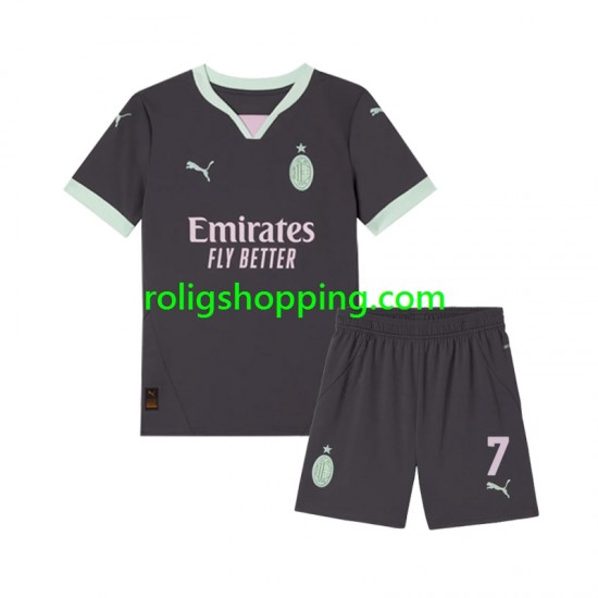 Fotbollströja AC Milan Morata 7 Barn Tredjeställ 2024-2025 Kort ärm