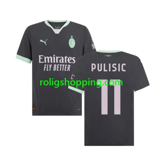 Fotbollströja AC Milan Pulisic 11 Män Tredjeställ 2024-2025 Kort ärm