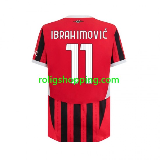 Fotbollströja AC Milan Ibrahimović 11 Män Hemmaställ 2024-2025 Kort ärm