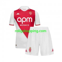 Fotbollströja AS Monaco Barn Hemmaställ 2024-2025 Kort ärm