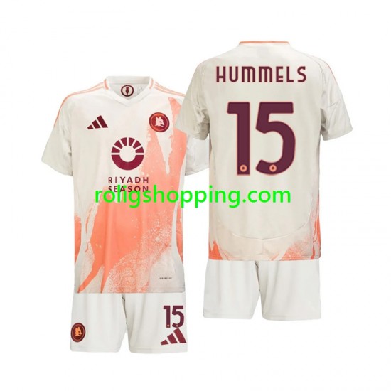 Fotbollströja AS Roma Mats Hummels 15 Barn Bortaställ 2024-2025 Kort ärm