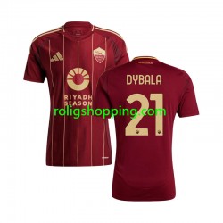 Fotbollströja AS Roma Paulo Dybala 21 Män Hemmaställ 2024-2025 Kort ärm