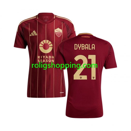 Fotbollströja AS Roma Paulo Dybala 21 Män Hemmaställ 2024-2025 Kort ärm