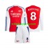 Fotbollströja Arsenal Martin Odegaard 8 Barn Hemmaställ 2024-2025 Lång ärm