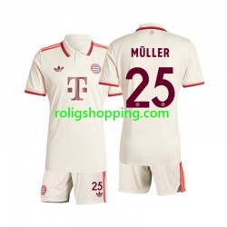 Fotbollströja FC Bayern München Muller 25 Barn Tredjeställ 2024-2025 Kort ärm