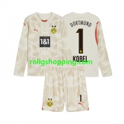 Fotbollströja Borussia Dortmund Gregor Kobel 1 Målvakt Barn Hemmaställ 2024-2025 Lång ärm