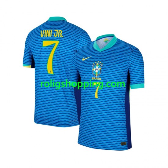 Fotbollströja Brasilien Vinicius Junior 7 Män Bortaställ 2024 Kort ärm