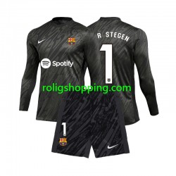 Fotbollströja FC Barcelona Ter Stegen 1 Målvakt Barn Tredjeställ 2024-2025 Lång ärm
