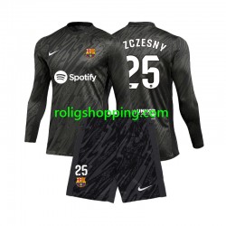 Fotbollströja FC Barcelona Wojciech Szczesny 25 Målvakt Barn Bortaställ 2024-2025 Lång ärm