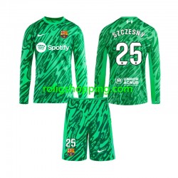 Fotbollströja FC Barcelona Wojciech Szczesny 25 Målvakt Barn Hemmaställ 2024-2025 Lång ärm