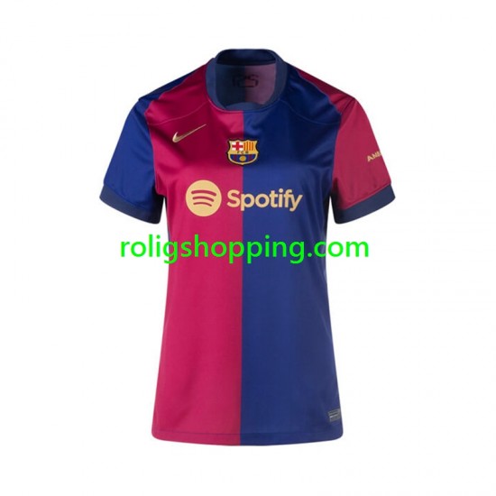 Fotbollströja FC Barcelona Kvinnor Hemmaställ 2024-2025 Kort ärm