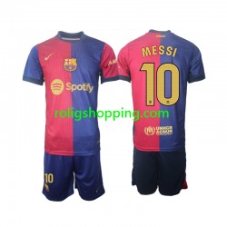 Fotbollströja FC Barcelona Lionel Messi 10 Barn Hemmaställ 2024-2025 Kort ärm