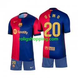 Fotbollströja FC Barcelona Olmo 20 Barn Hemmaställ 2024-2025 Kort ärm
