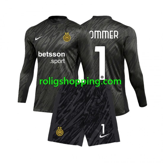 Fotbollströja Inter Milan Yann Sommer 1 Målvakt Barn Tredjeställ 2024-2025 Lång ärm