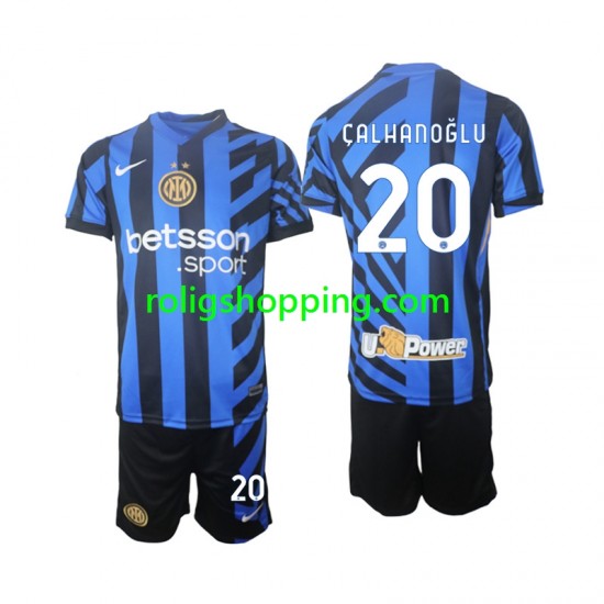 Fotbollströja Inter Milan Hakan Calhanoglu 20 Barn Hemmaställ 2024-2025 Kort ärm