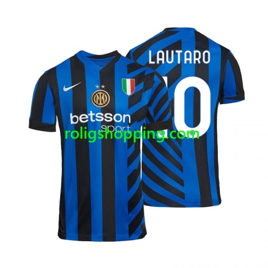Fotbollströja Inter Milan Lautaro 10 Män Hemmaställ 2024-2025 Kort ärm