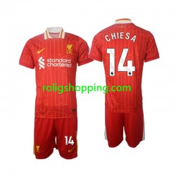 Fotbollströja Liverpool Chiesa 14 Barn Hemmaställ 2024-2025 Kort ärm