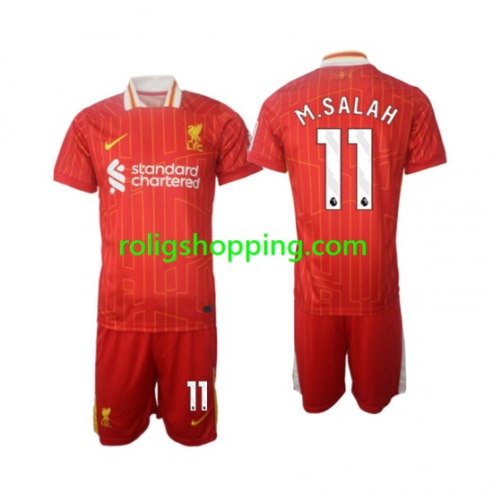 Fotbollströja Liverpool M.Salah 11 Barn Hemmaställ 2024-2025 Kort ärm