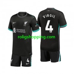 Fotbollströja Liverpool Virgil 4 Barn Bortaställ 2024-2025 Kort ärm