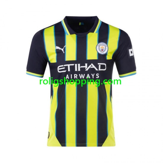 Fotbollströja Manchester City Män Bortaställ 2024-2025 Kort ärm