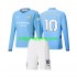 Fotbollströja Manchester City Jack Grealish 10 Barn Hemmaställ 2024-2025 Lång ärm