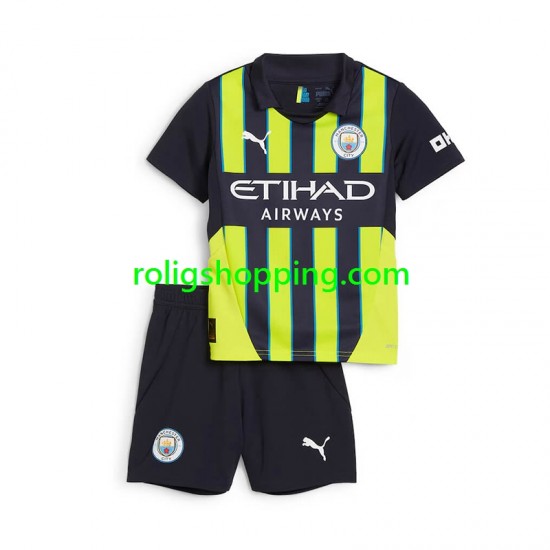 Fotbollströja Manchester City Barn Bortaställ 2024-2025 Kort ärm