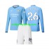 Fotbollströja Manchester City Savinho 26 Barn Hemmaställ 2024-2025 Lång ärm